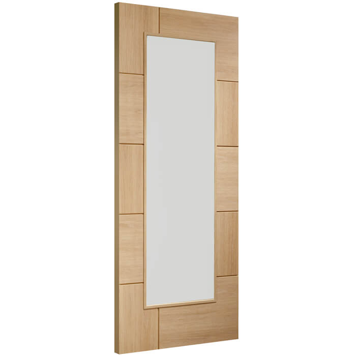 XL Joinery Ravenna Un-Finished Oak 10-Panels 1-Lite Internal Glazed Door