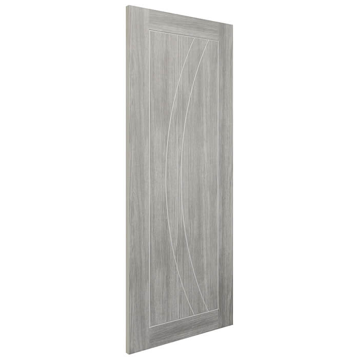 XL Joinery Salerno White Grey Laminate 3-Panels Internal Door