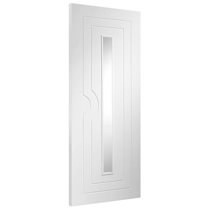 XL Joinery Potenza Pre-Finished White 5-Panels 1-Lite Internal Glazed Door