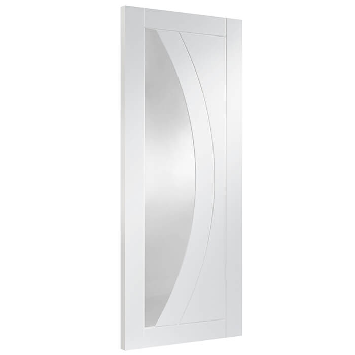 XL Joinery Salerno White Primed 2-Panels 1-Lite Internal Glazed Door