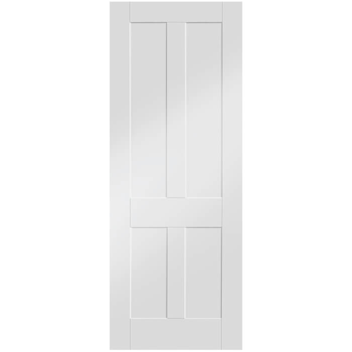 XL Joinery Victorian Shaker White Primed 4-Panels Internal Door