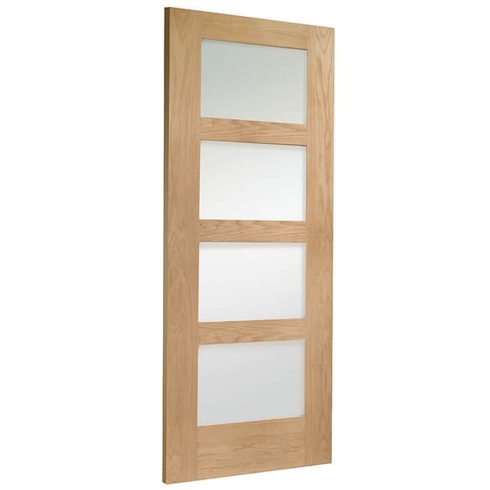 XL Joinery Severo Pre-Finished Oak 4-Lites Internal Glazed Door