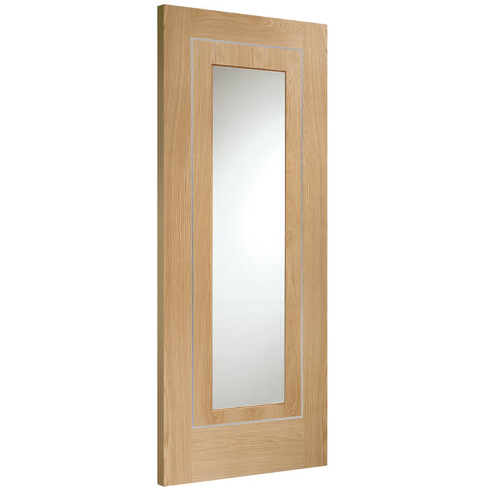 XL Joinery Varese Pre-Finished Oak 1-Panel 1-Lite Internal Glazed Door