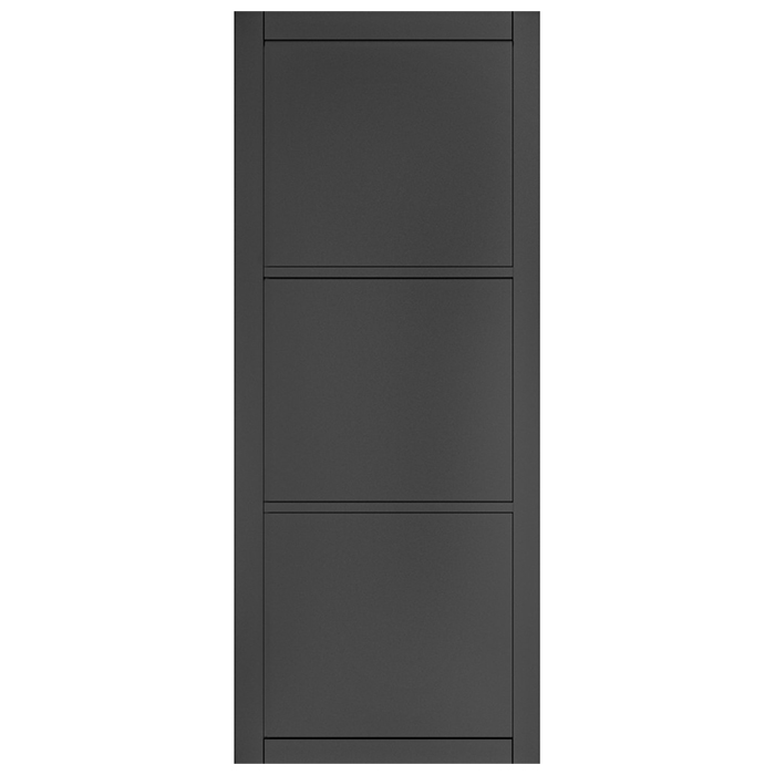 Deanta Camden Pre-Finished Black 3-Panels Internal Door