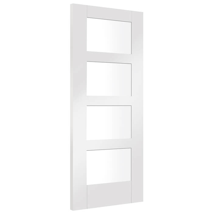 XL Joinery Shaker White Primed 4-Lites Internal Glazed Door