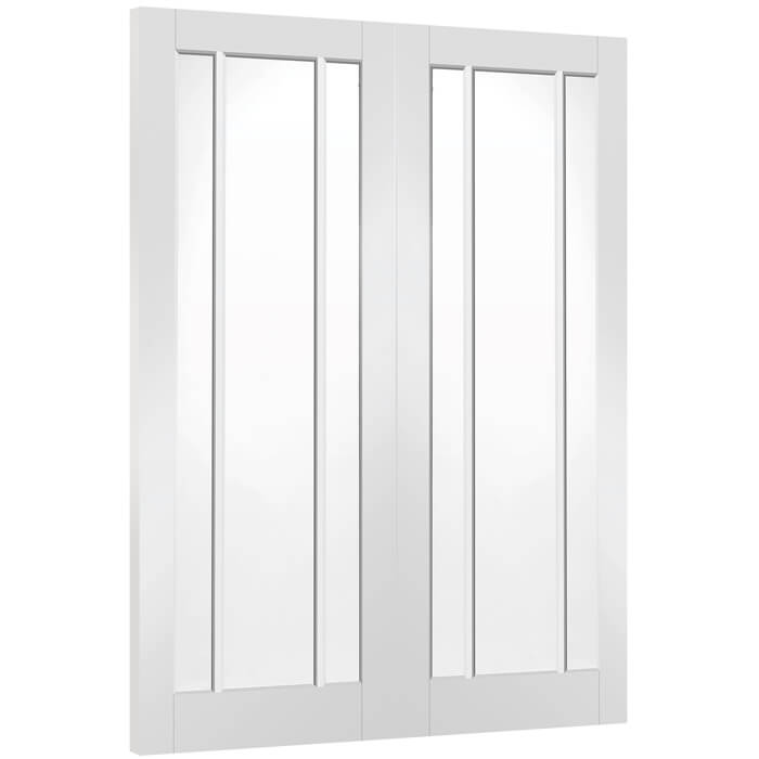 XL Joinery Worcester White Primed 3-Lites Internal Glazed Door Pair