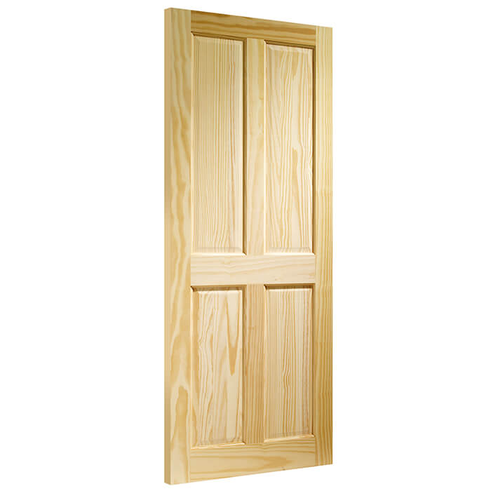 XL Joinery Victorian Internal Door with 4 Panel - Unfinished Clear Pine