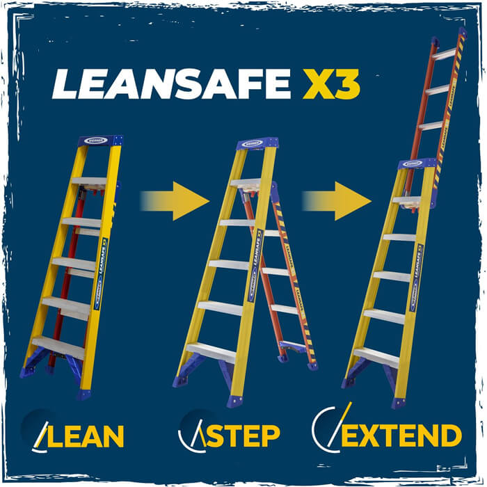 Werner Leansafe 3-In-1 Fibreglass Multi-Purpose Ladder