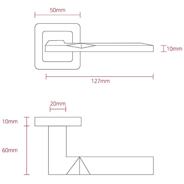 Deanta Hadrian Door Handle