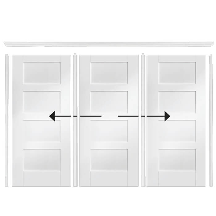 XL Joinery Easi Slide White Primed Room Divider Door System