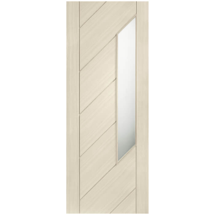 XL Joinery Monza Blanco Oak 7-Panels Internal Obscure Glazed Door