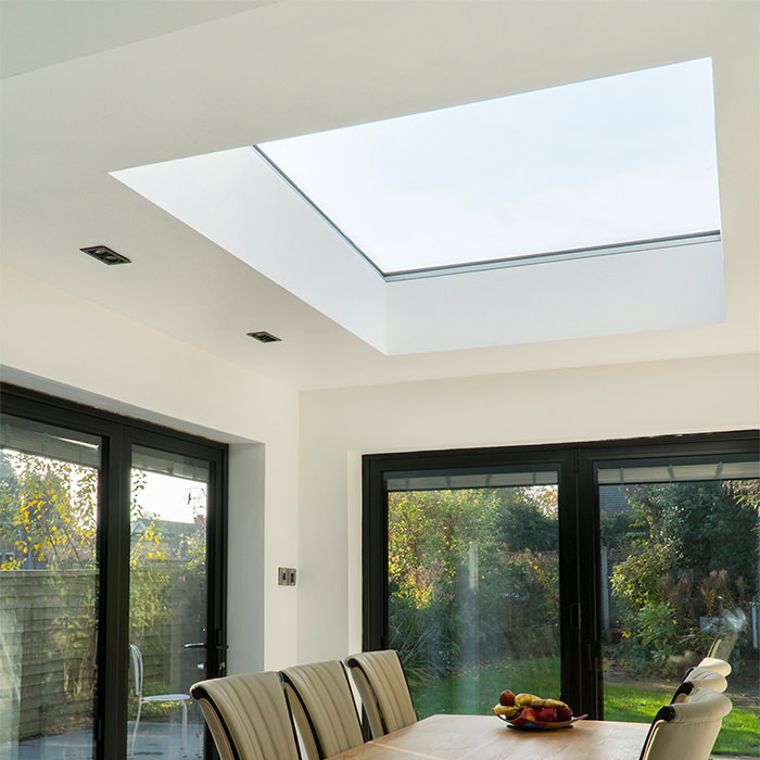 Brett Martin Flat Glass Fixed Unvented Rooflight With 300mm PVC Kerb - Hit and Miss