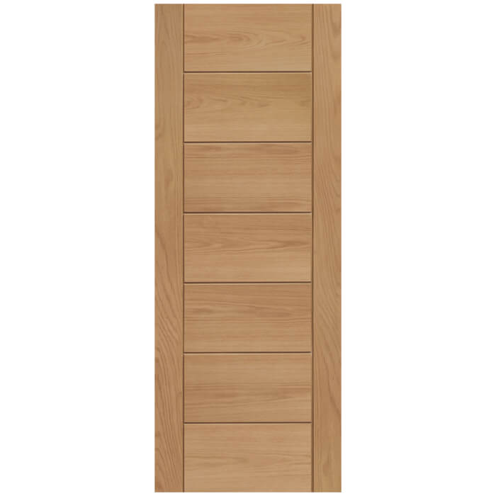 XL Joinery Palermo Essential Clear Lacquer Oak 7-Panels Internal Door