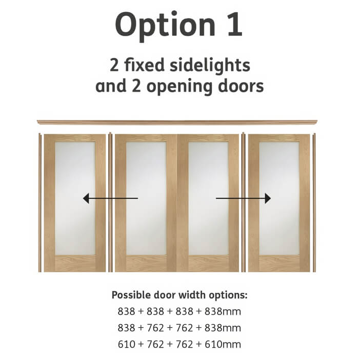 XL Joinery Easi Slide Un-Finished Oak Room Divider Door System