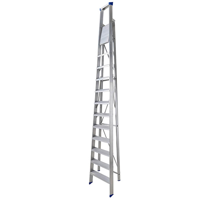 Werner Mastertrade Platform Aluminium Stepladders - 12 Tread