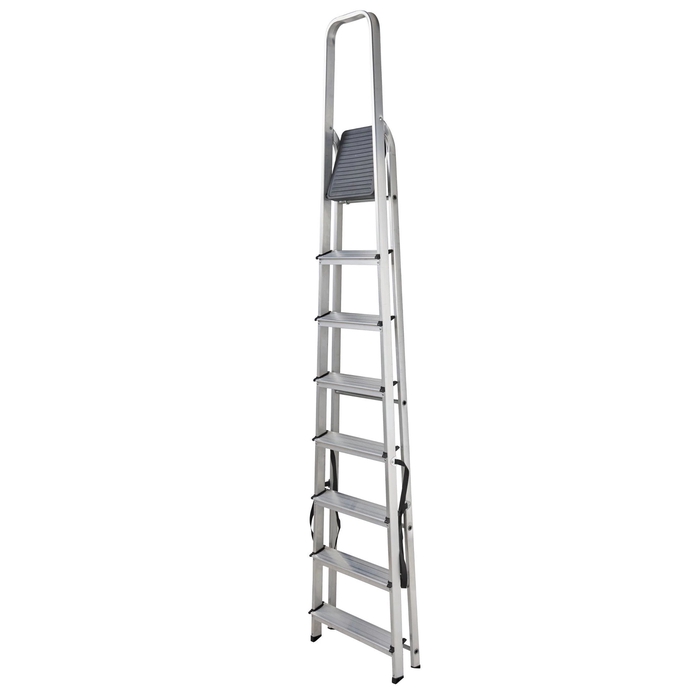 Werner 8 Tread High Handrail Aluminium Stepladders