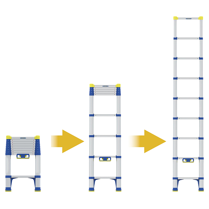 Werner 2.6m Telescopic Soft Close Extension Ladder