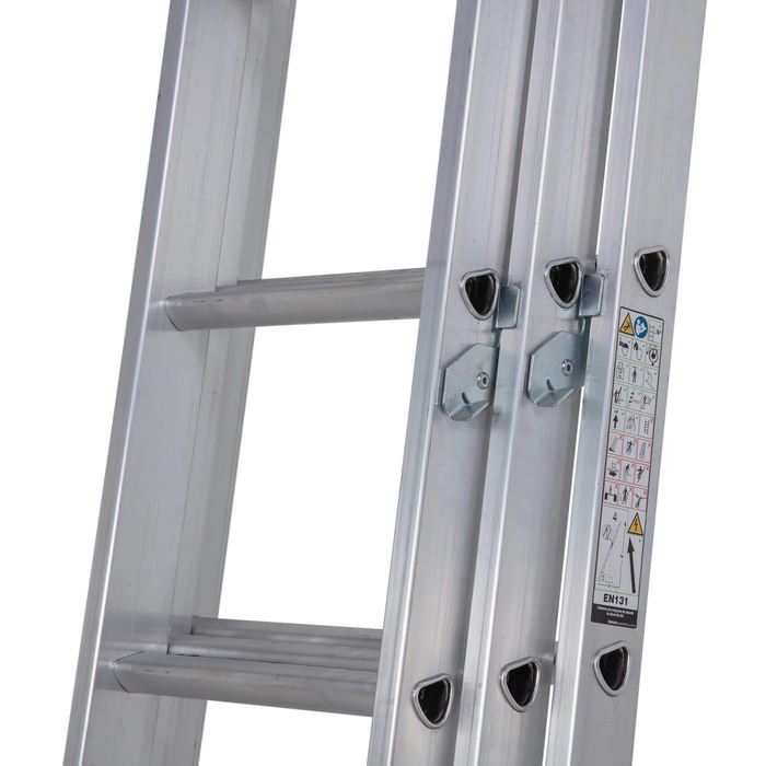 Werner Box Section 10 D-Rung Triple Extension Aluminium Ladder 2.97m