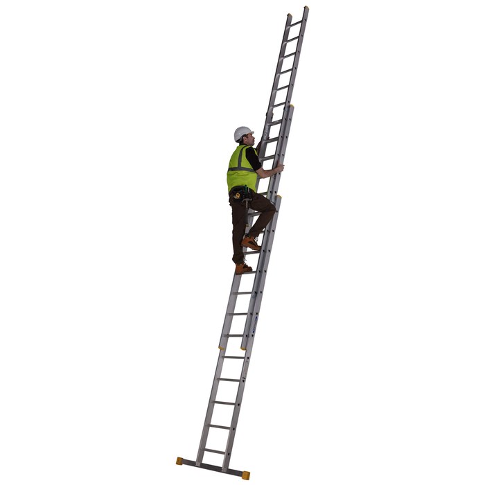 Werner Box Section 12 D-Rung Triple Extension Aluminium Ladder 3.53m