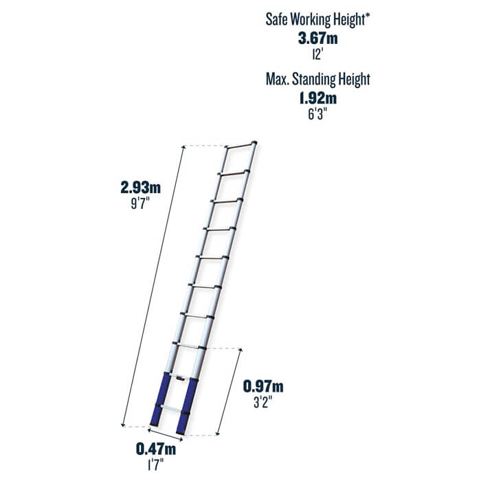 Werner Telescopic Extension Ladder