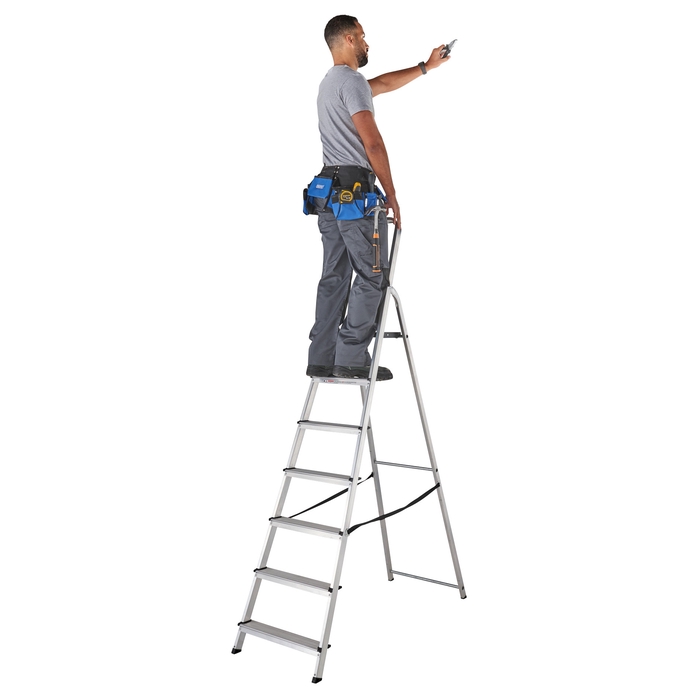 Werner 7 Tread High Handrail Aluminium Stepladders