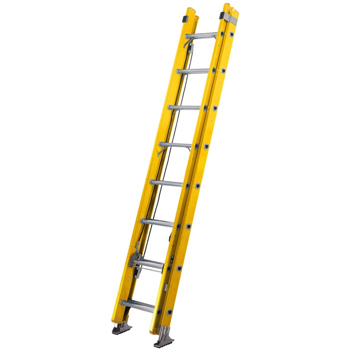 Werner ALFLO Fibreglass 8 D-Rungs Double Extension Trade Ladder 2.5m