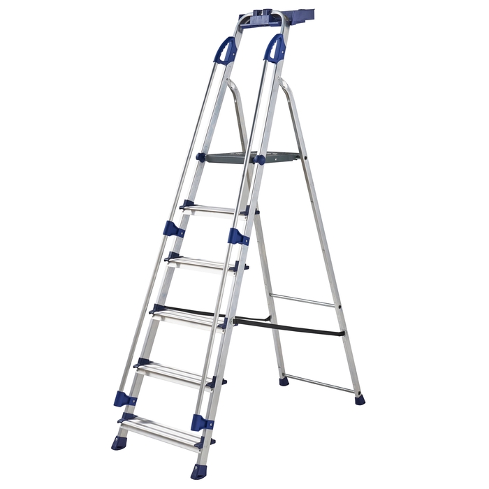 Werner 6 Tread Workstation Aluminium Stepladders