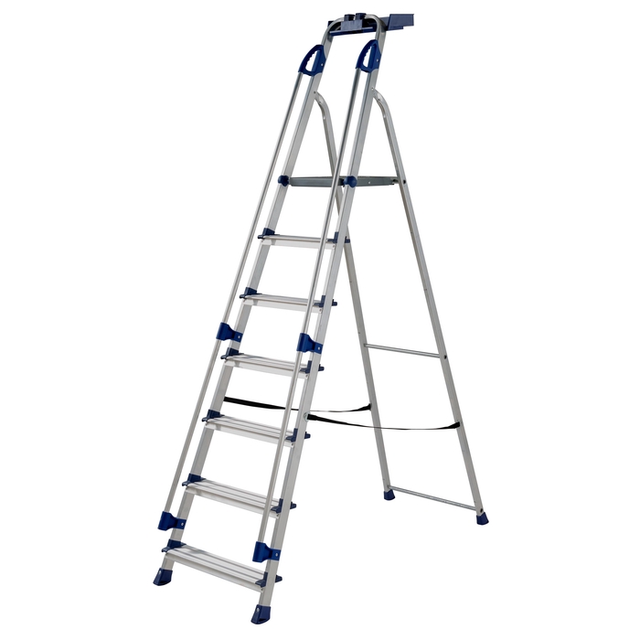 Werner 7 Tread Workstation Aluminium Stepladders