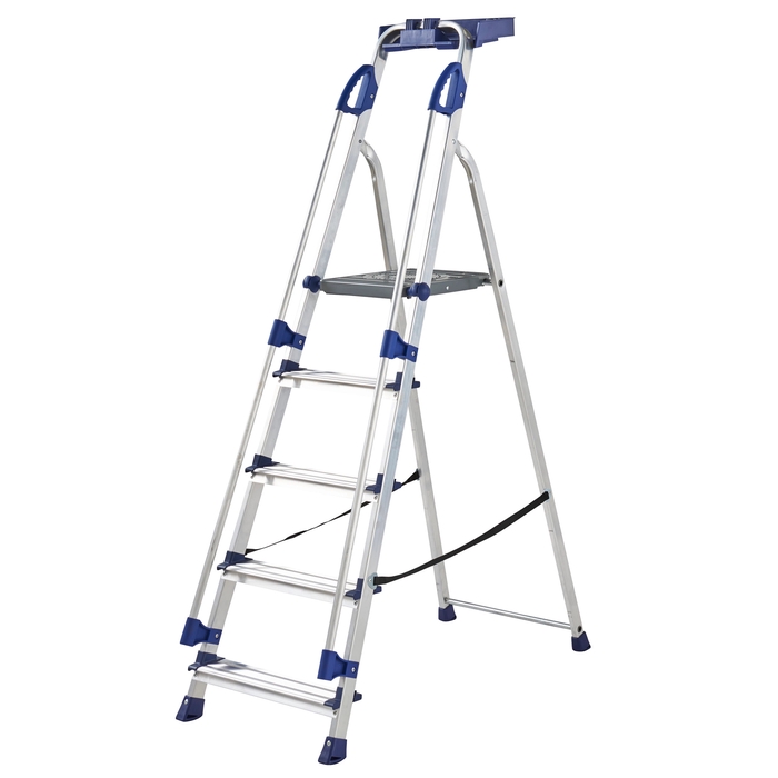 Werner 5 Tread Workstation Aluminium Stepladders