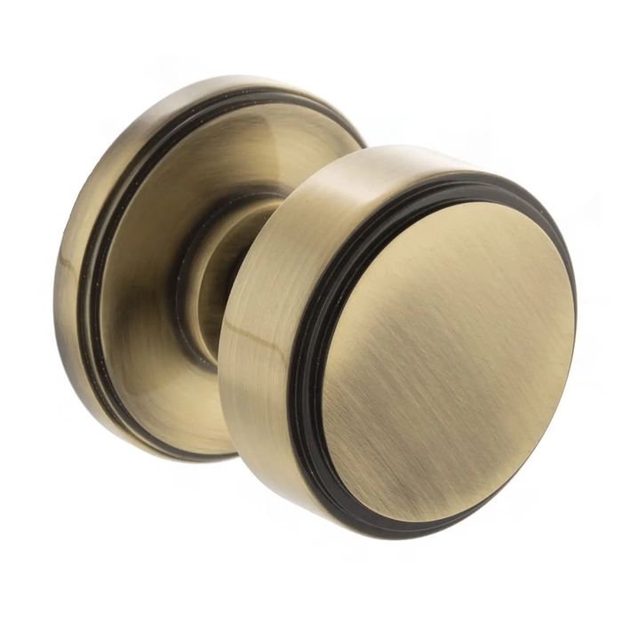 Atlantic Millhouse Brass Boulton Stepped Mortice Knob On Concealed Fix Rose