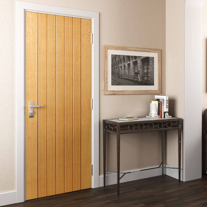 JB Kind Cherwell Pre-Finished Oak 7-Panels Internal Door