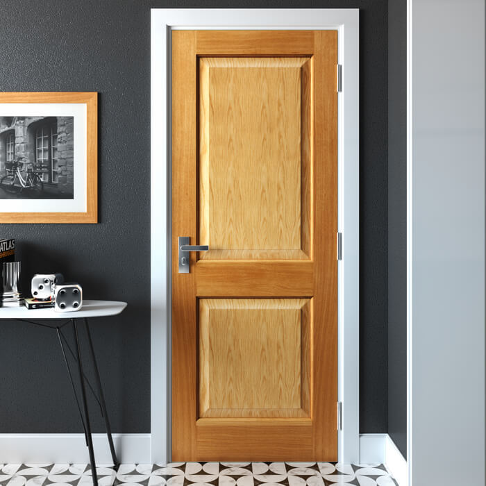 JB Kind Charnwood Pre-Finished Oak 2-Panels Internal Door