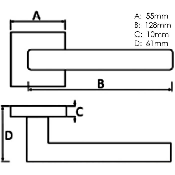 Atlantic Senza Pari Davoli Lever Door Handle