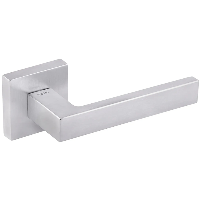 Atlantic Tupai Rapido QuadraLine Rillo Lever Door Handle On Square Rose