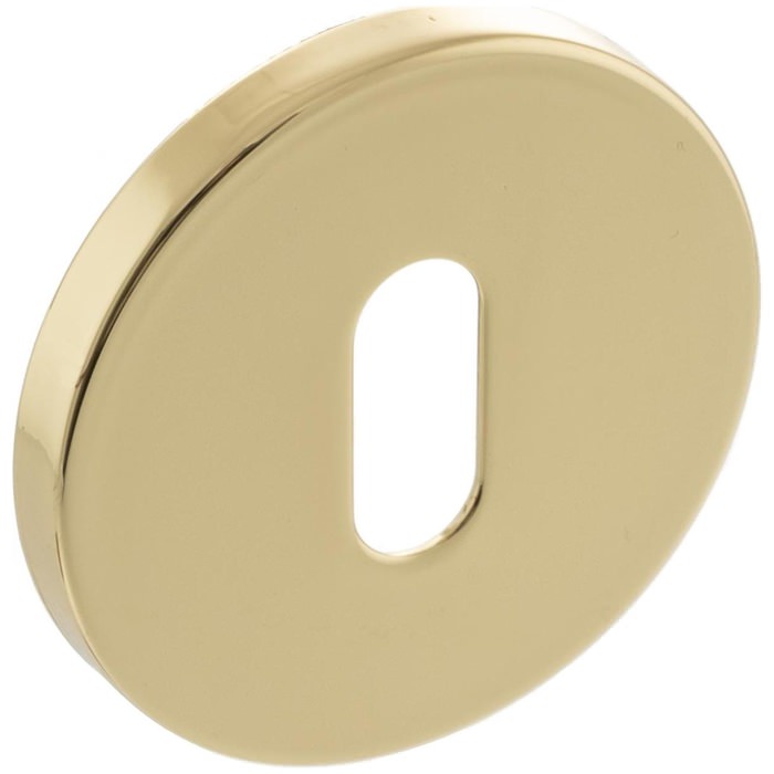 Atlantic Millhouse Brass 5mm Slimline Round Rose Key Escutcheons