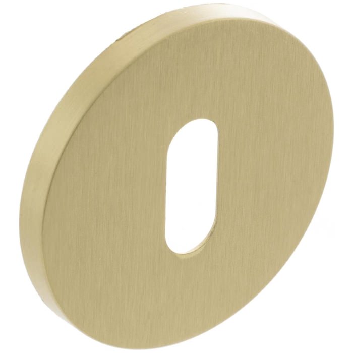 Atlantic Millhouse Brass 5mm Slimline Round Rose Key Escutcheons