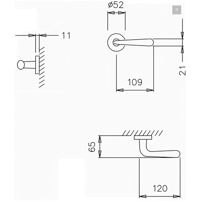 Atlantic Tupai Rapido CurvaLine Adra Lever Door Handle On Round Rose