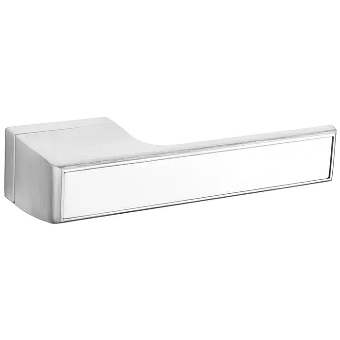 Atlantic Tupai Rapido VersaLine Tobar Lever Door Handle On Long Rose - Satin Stainless Steel Decorative Plate