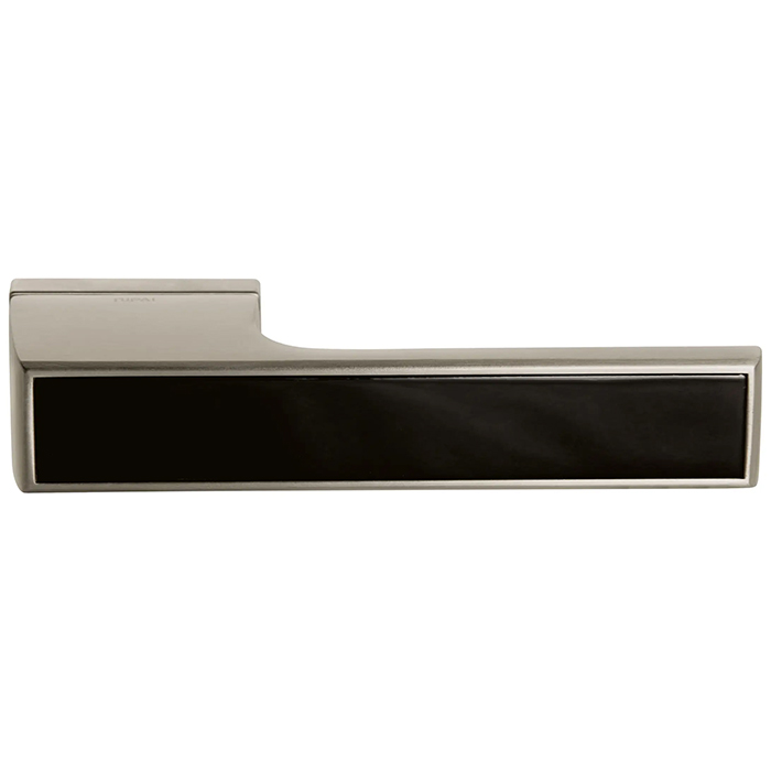 Atlantic Tupai Rapido VersaLine Tobar Lever Door Handle On Long Rose - Pearl Black Decorative Plate