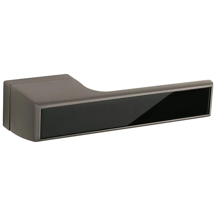 Atlantic Tupai Rapido VersaLine Tobar Lever Door Handle On Long Rose - Pearl Black Decorative Plate