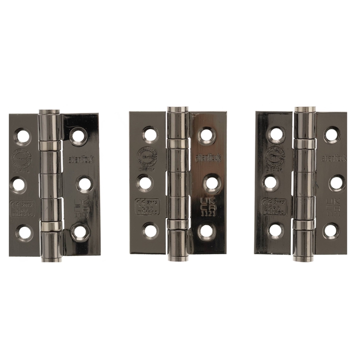 Atlantic 3 Inch CE Fire Rated Grade 7 Ball Bearing Hinges - Pack Of 3