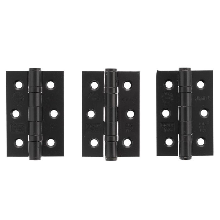 Atlantic 3 Inch CE Fire Rated Grade 7 Ball Bearing Hinges - Pack Of 3