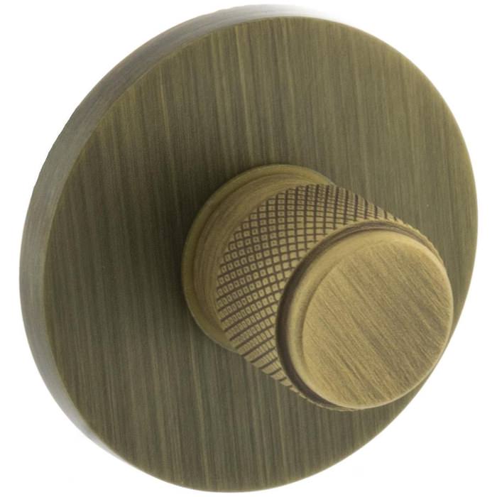 Atlantic Millhouse Brass Slimline 5mm Round Rose Knurled WC Turn And Release