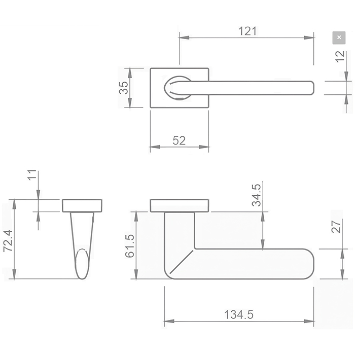 Atlantic Tupai Rapido RetaLine Tavira Lever Door Handle on Long Rose