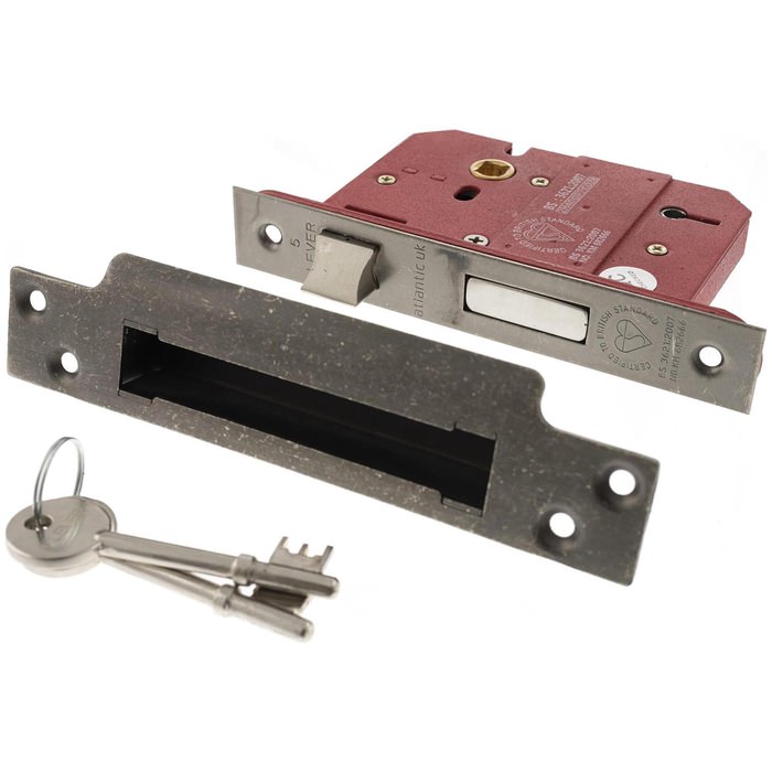 Atlantic 2.5-Inch Bolt Through 5-Lever Key Sashlock