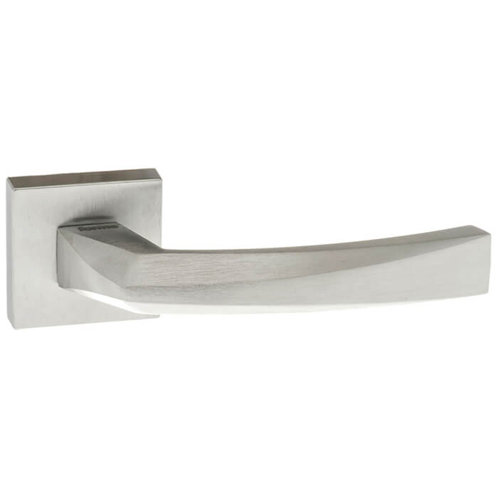 Atlantic Forme Crystal Lever Door Handle On Minimal Square Rose