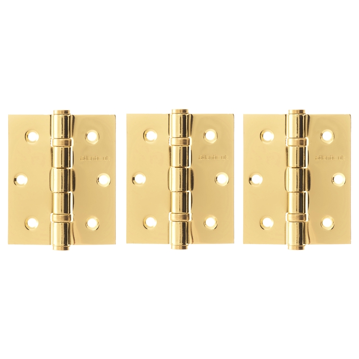 Atlantic 3 Inch Ball Bearing Steel Hinges - Pack Of 3