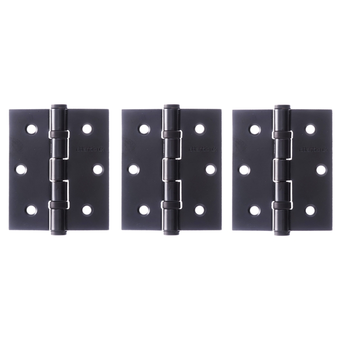 Atlantic 3 Inch Ball Bearing Steel Hinges - Pack Of 3