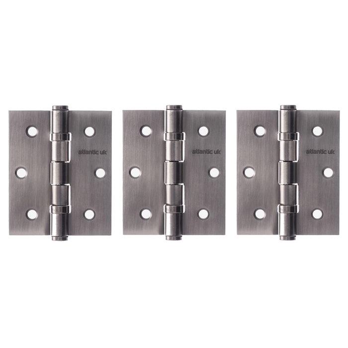 Atlantic 3 Inch Ball Bearing Steel Hinges - Pack Of 3