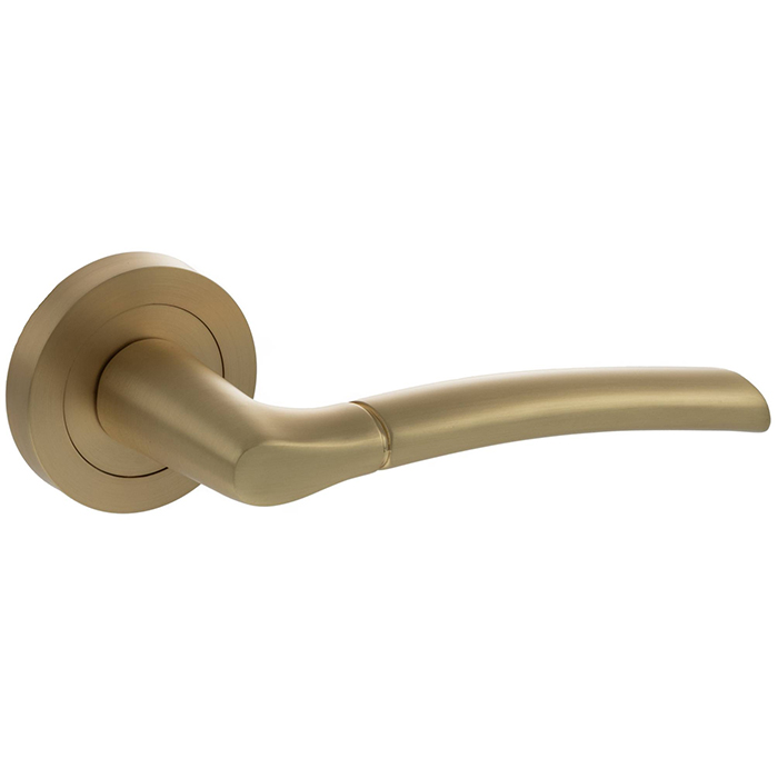 Atlantic Status Indiana Pair Of Lever Door Handle On Round Rose